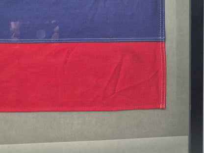 Framed International Code of Signals November (N) Linen Flag
