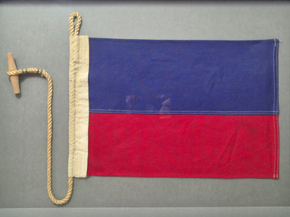 Framed International Code of Signals November (N) Linen Flag
