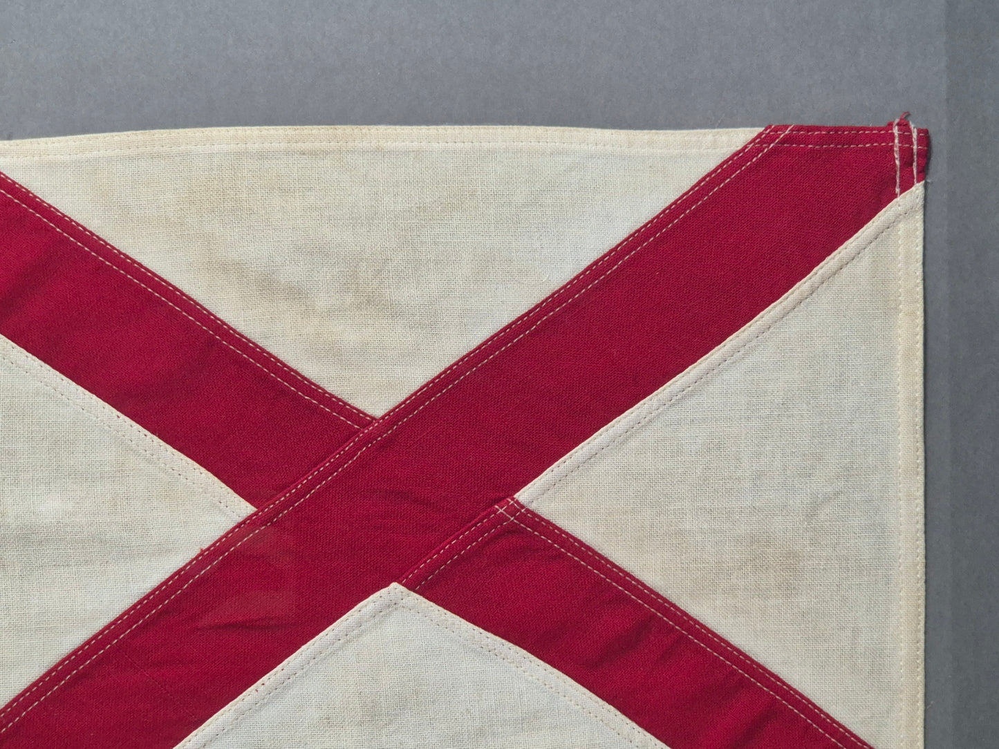 Framed International Code of Signals Victor (V) Linen Flag