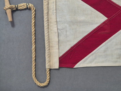 Framed International Code of Signals Victor (V) Linen Flag