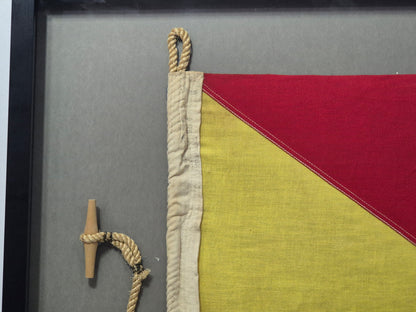 Framed International Code of Signals Oscar (O) Linen Flag