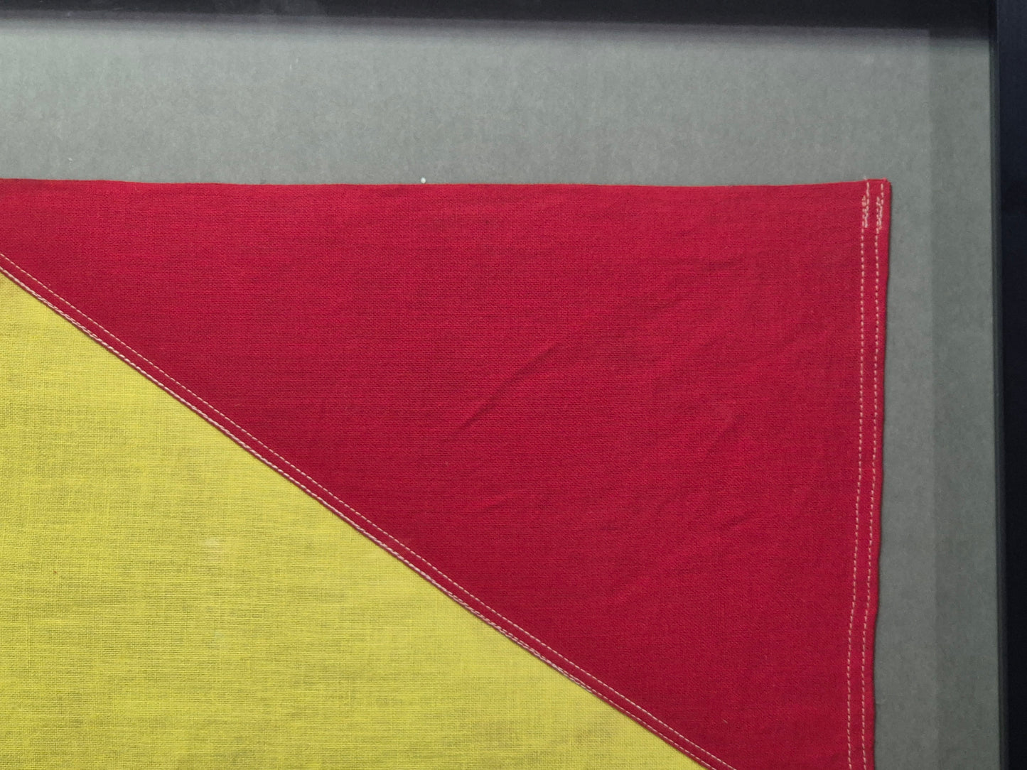 Framed International Code of Signals Oscar (O) Linen Flag