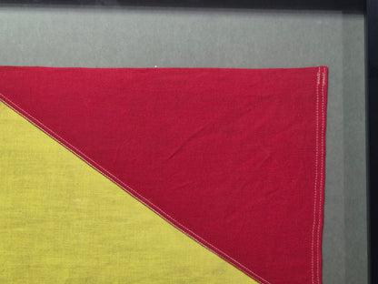 Framed International Code of Signals Oscar (O) Linen Flag