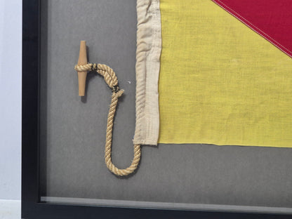 Framed International Code of Signals Oscar (O) Linen Flag