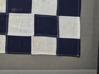 Framed International Code of Signals November (N) Linen Flag