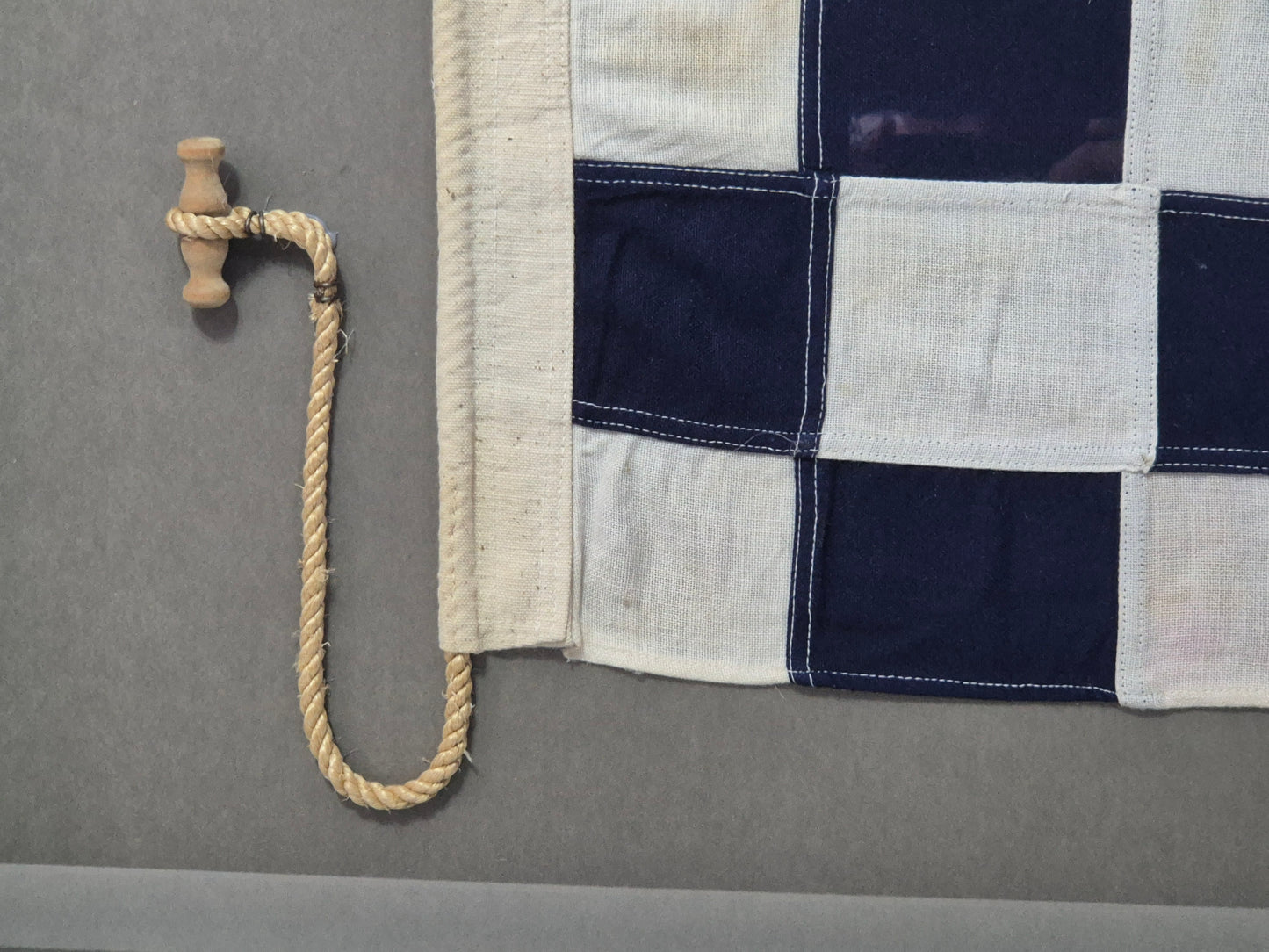Framed International Code of Signals November (N) Linen Flag