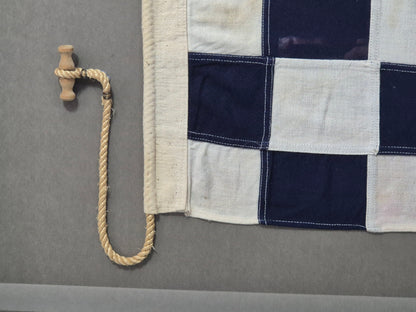 Framed International Code of Signals November (N) Linen Flag