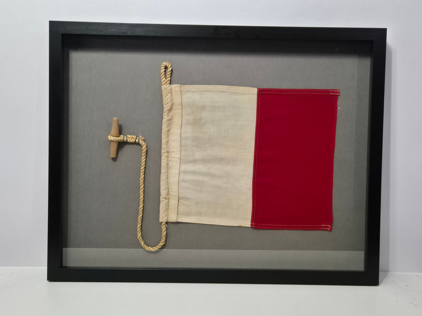 Framed International Code of Signals Hotel (H) Linen Flag