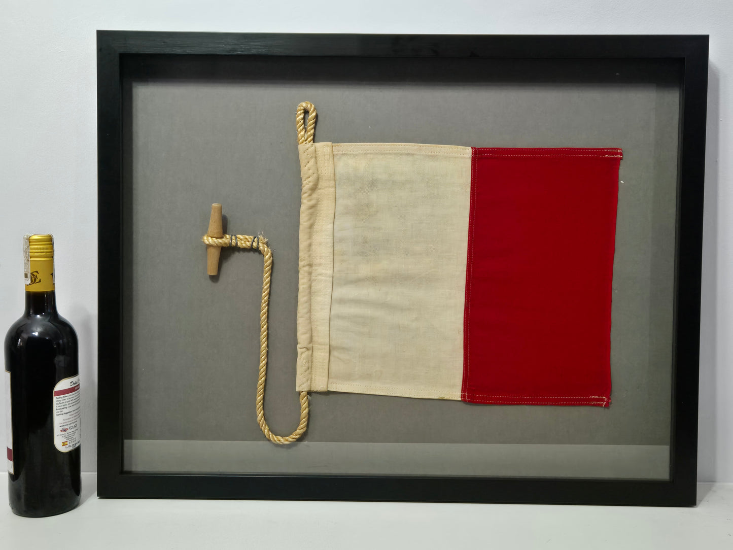 Framed International Code of Signals Hotel (H) Linen Flag