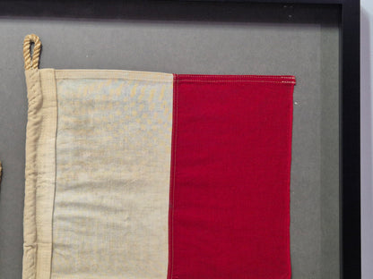 Framed International Code of Signals Hotel (H) Linen Flag