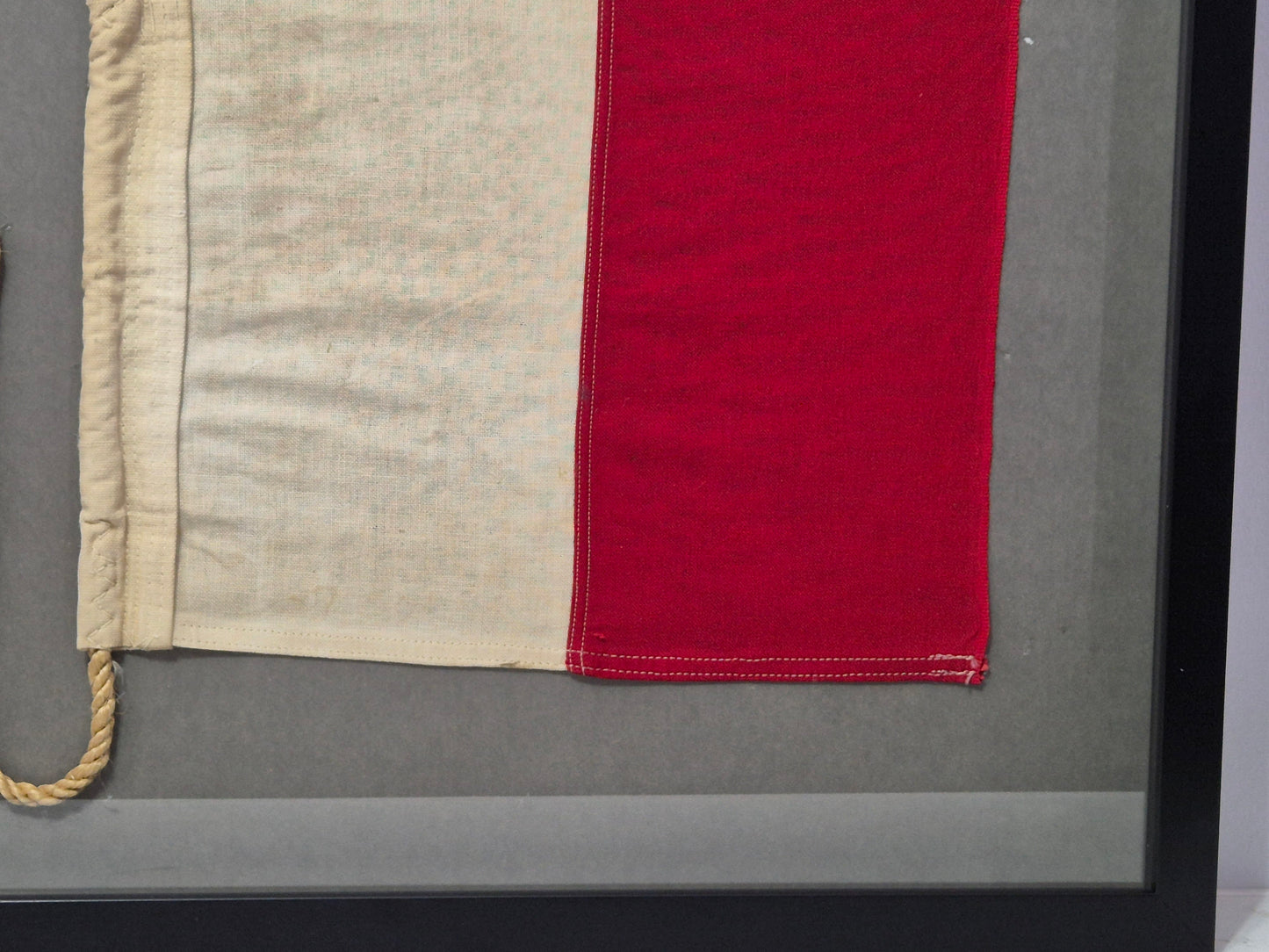 Framed International Code of Signals Hotel (H) Linen Flag