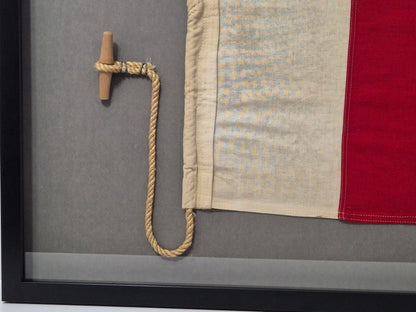 Framed International Code of Signals Hotel (H) Linen Flag