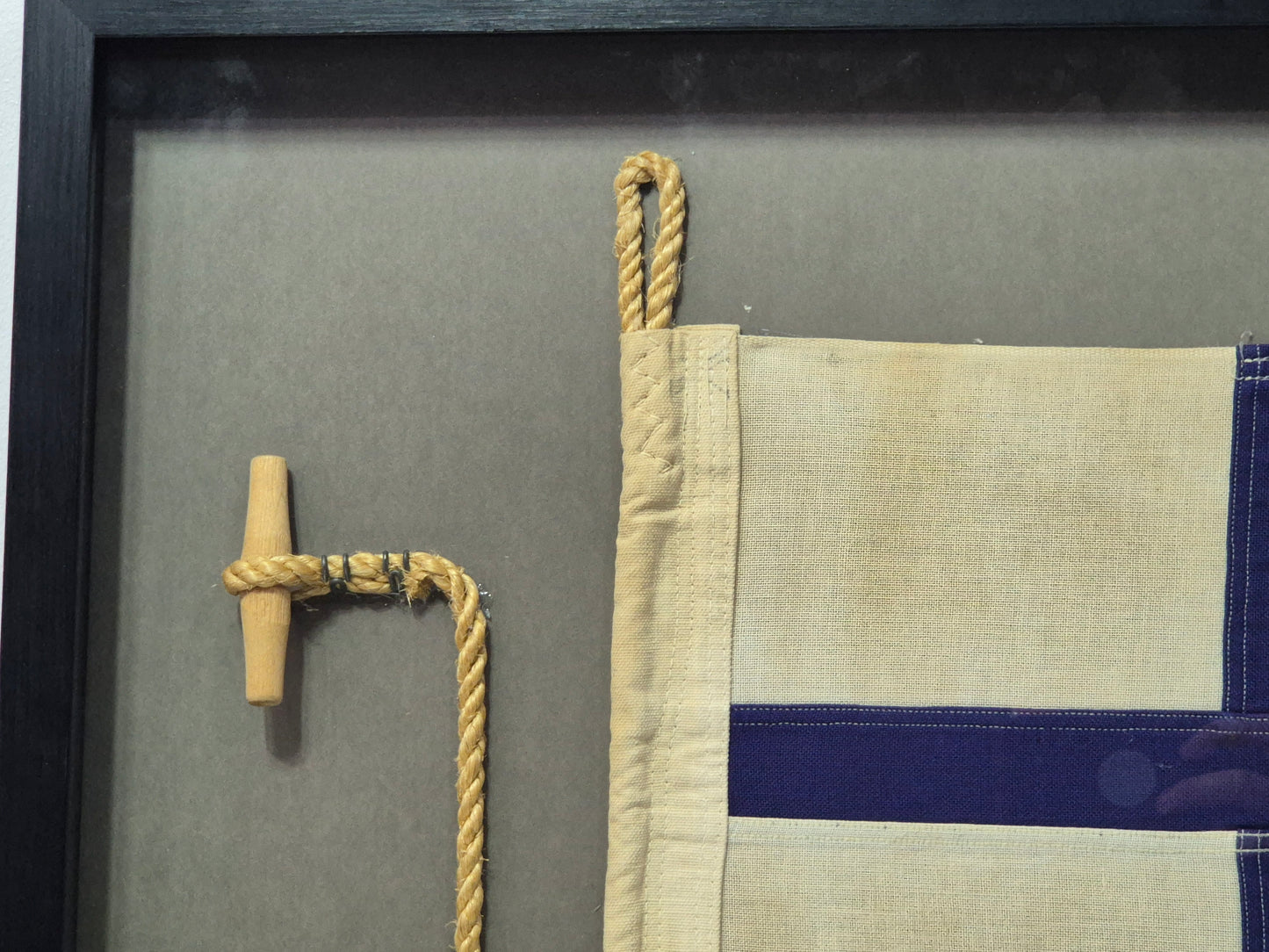 Framed International Code of Signals X-ray (X) Linen Flag