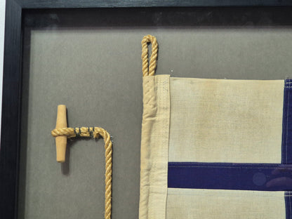 Framed International Code of Signals X-ray (X) Linen Flag
