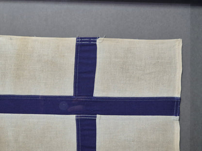 Framed International Code of Signals X-ray (X) Linen Flag