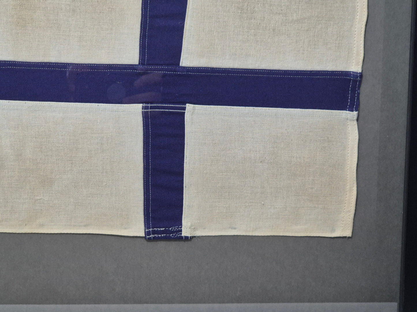 Framed International Code of Signals X-ray (X) Linen Flag