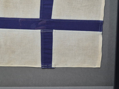 Framed International Code of Signals X-ray (X) Linen Flag