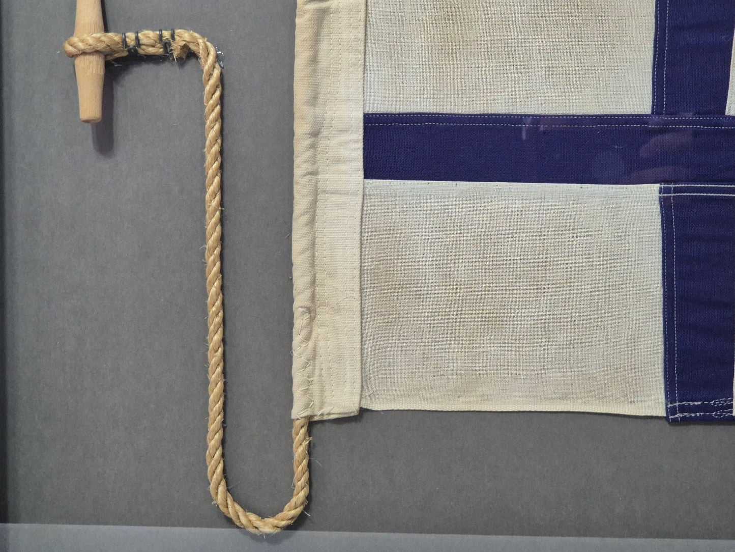 Framed International Code of Signals X-ray (X) Linen Flag