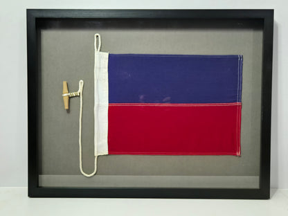 Framed International Code of Signals November (N) Linen Flag
