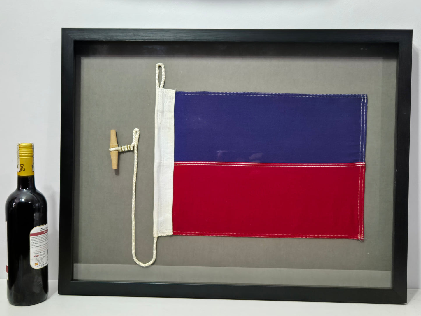 Framed International Code of Signals November (N) Linen Flag