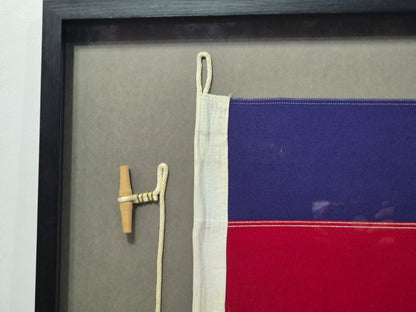 Framed International Code of Signals November (N) Linen Flag