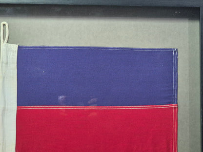 Framed International Code of Signals November (N) Linen Flag