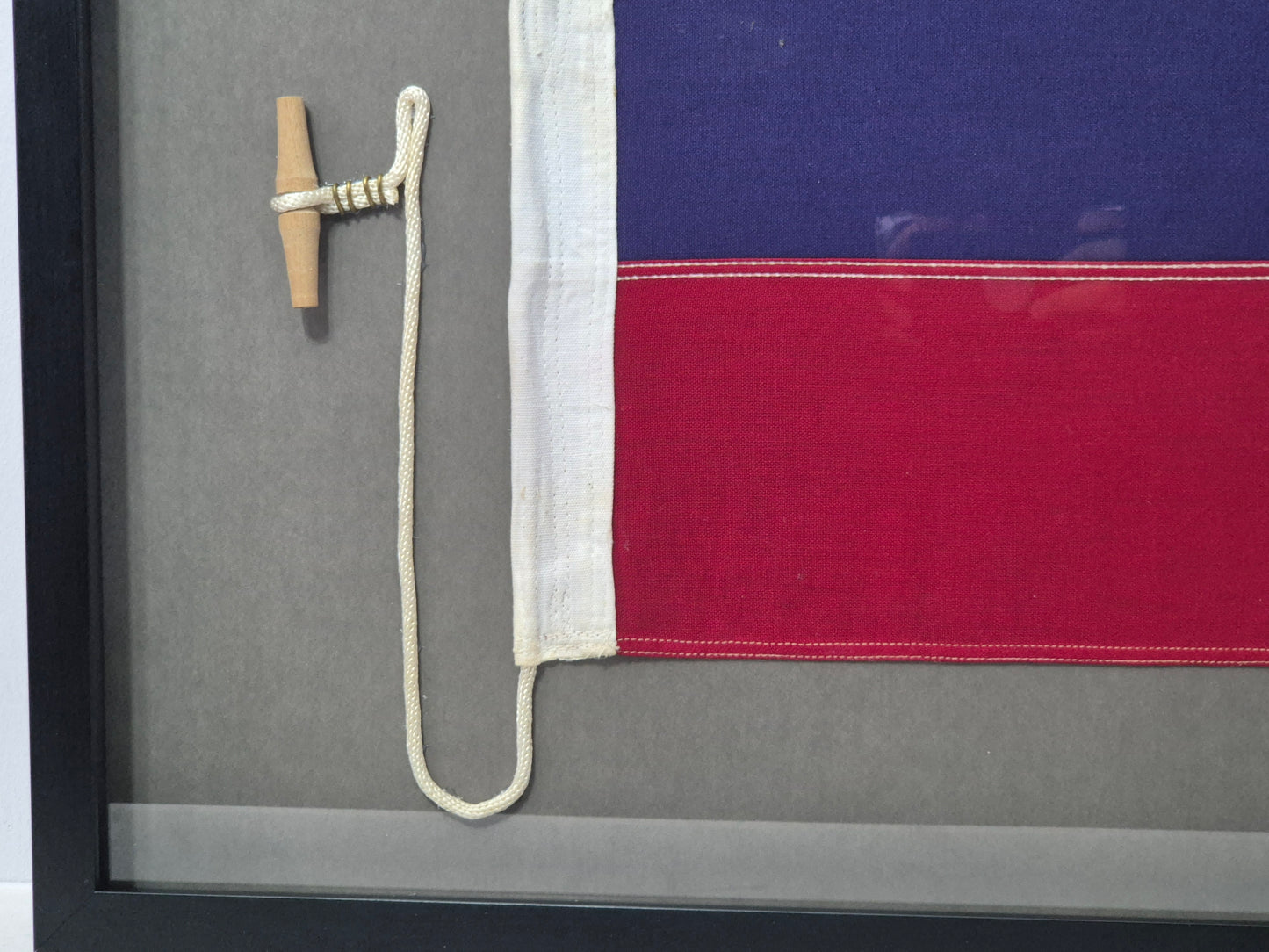Framed International Code of Signals November (N) Linen Flag