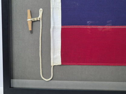 Framed International Code of Signals November (N) Linen Flag