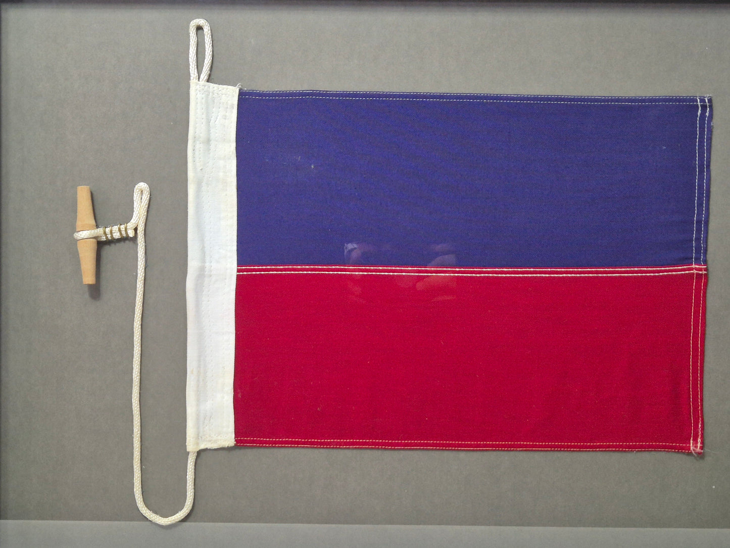 Framed International Code of Signals November (N) Linen Flag