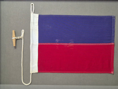 Framed International Code of Signals November (N) Linen Flag