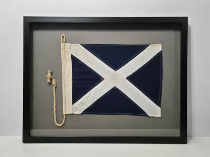 Framed International Code of Signals Mike (M) Linen Flag