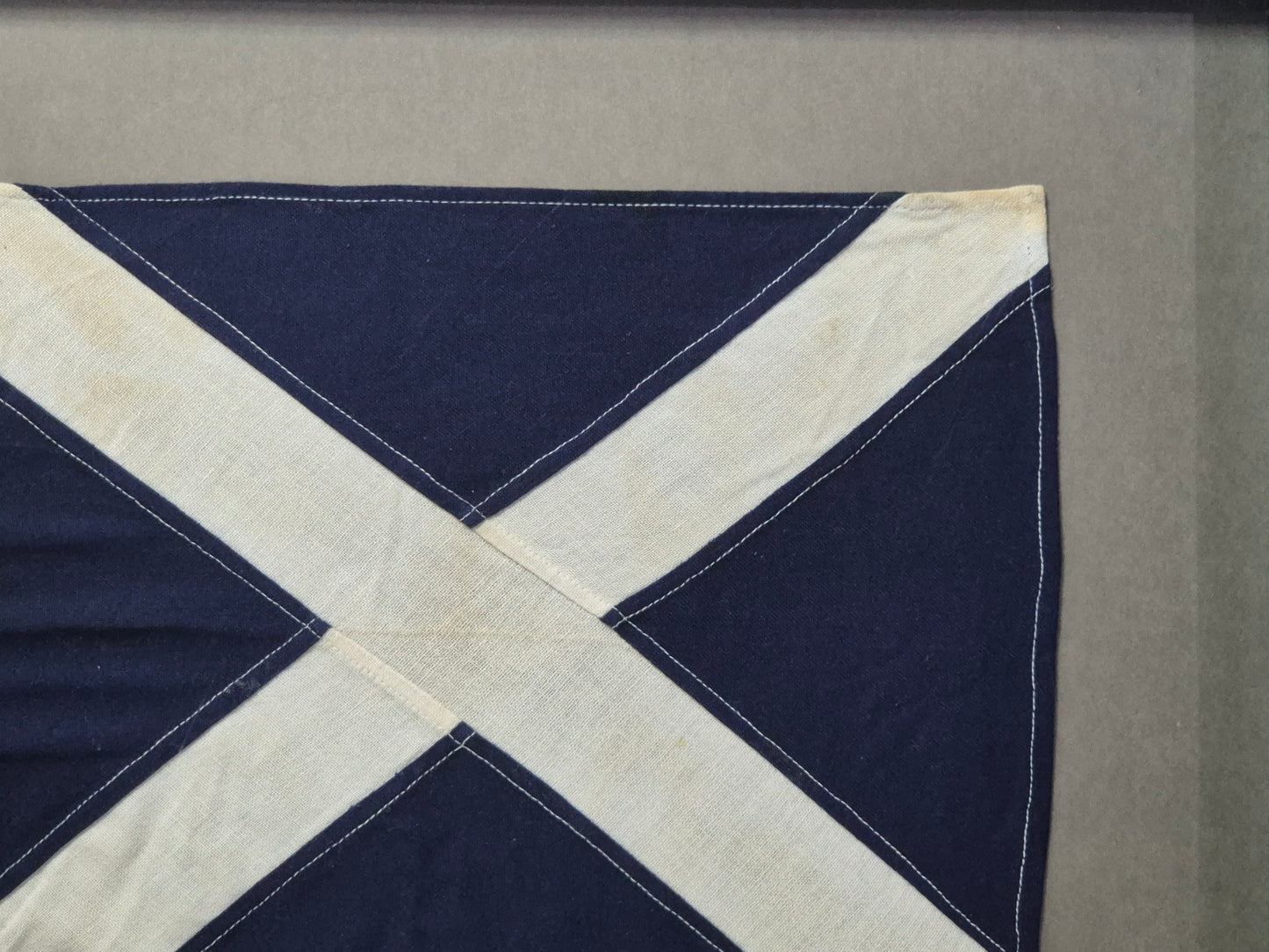 Framed International Code of Signals Mike (M) Linen Flag