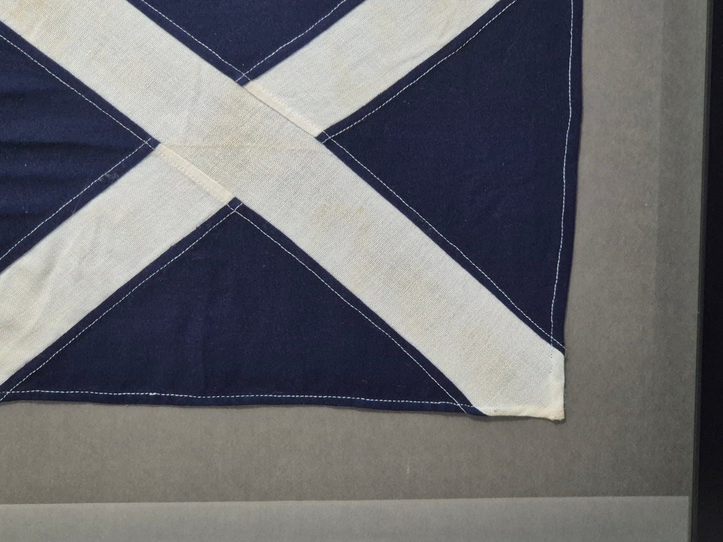 Framed International Code of Signals Mike (M) Linen Flag