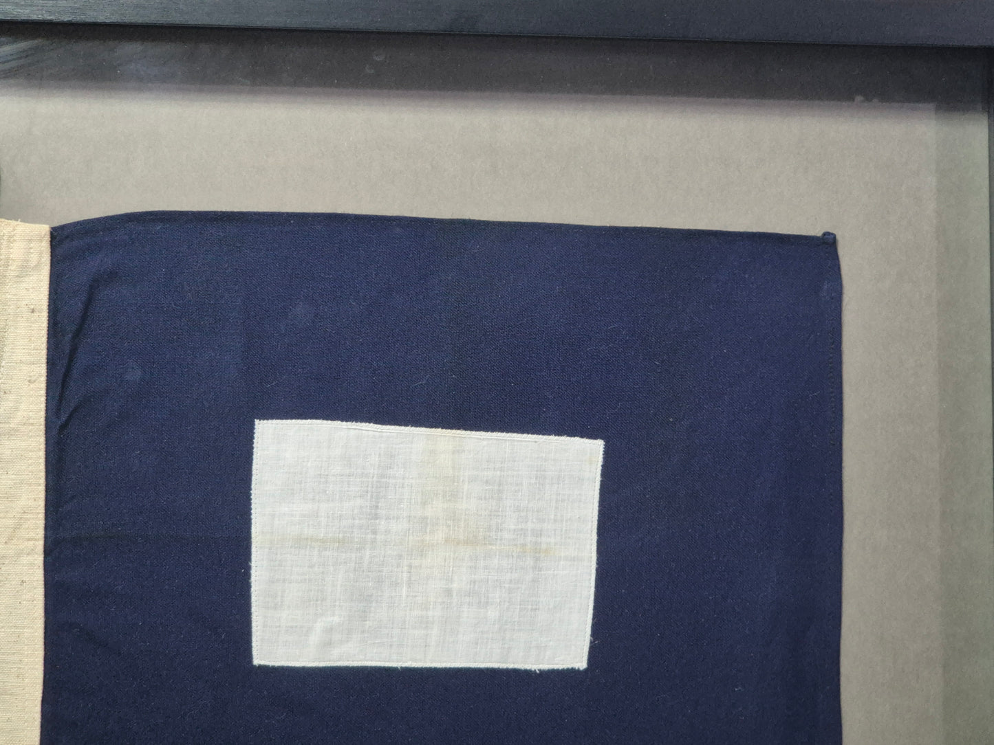 Framed International Code of Signals Papa (P) Linen Flag