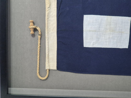 Framed International Code of Signals Papa (P) Linen Flag