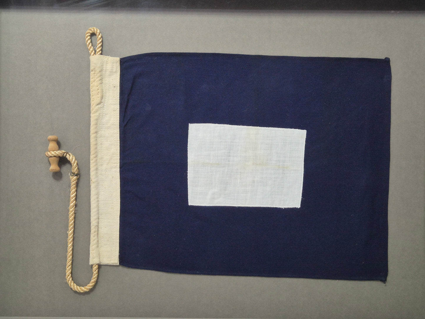 Framed International Code of Signals Papa (P) Linen Flag