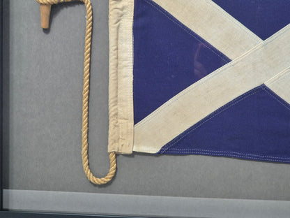 Framed International Code of Signals Mike (M) Linen Flag