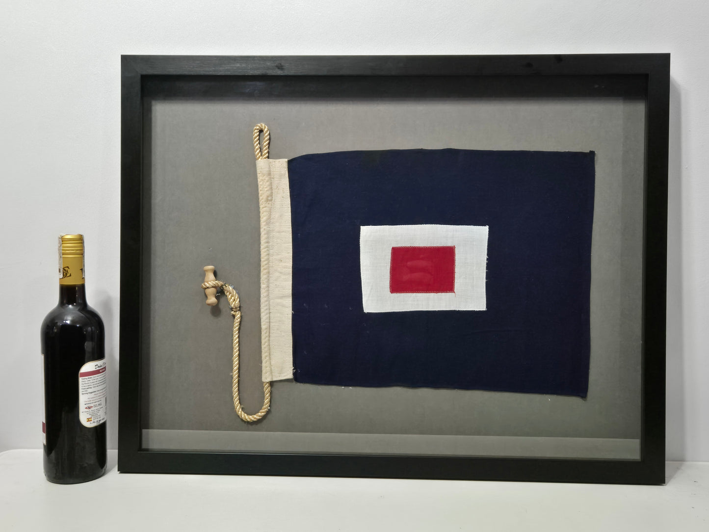 Framed International Code of Signals Papa (P) Linen Flag