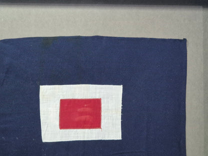 Framed International Code of Signals Papa (P) Linen Flag