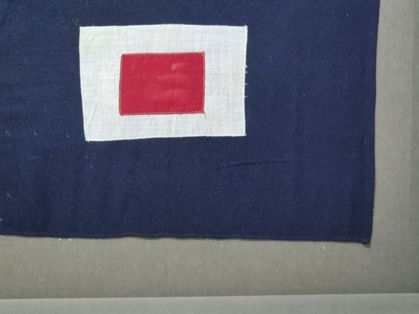 Framed International Code of Signals Papa (P) Linen Flag