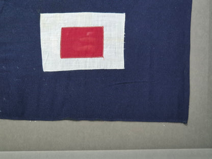 Framed International Code of Signals Papa (P) Linen Flag