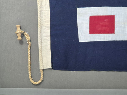 Framed International Code of Signals Papa (P) Linen Flag