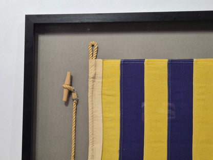 Framed International Code of Signals Delta (D) Linen Flag