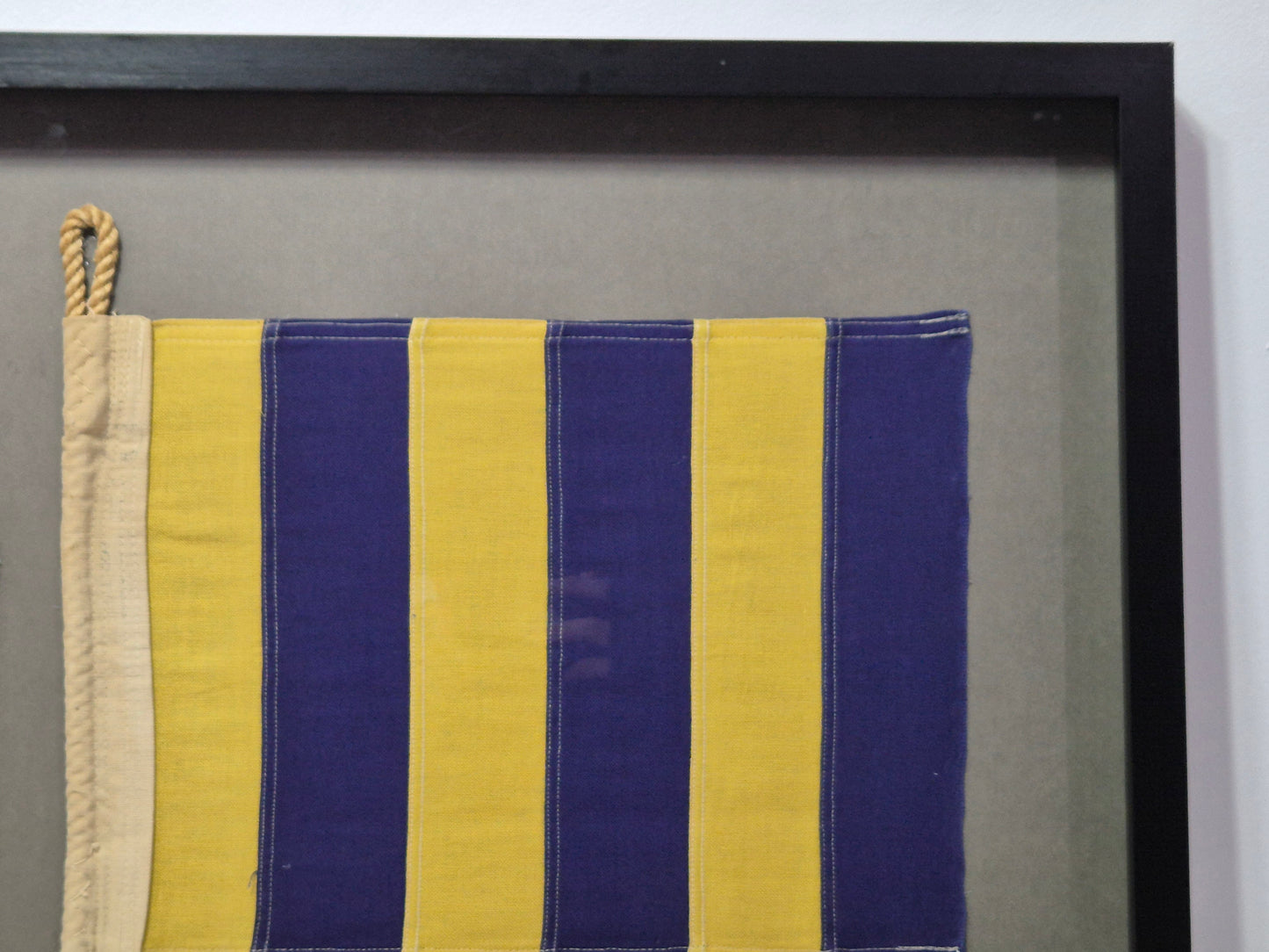 Framed International Code of Signals Delta (D) Linen Flag