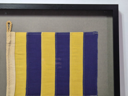 Framed International Code of Signals Delta (D) Linen Flag