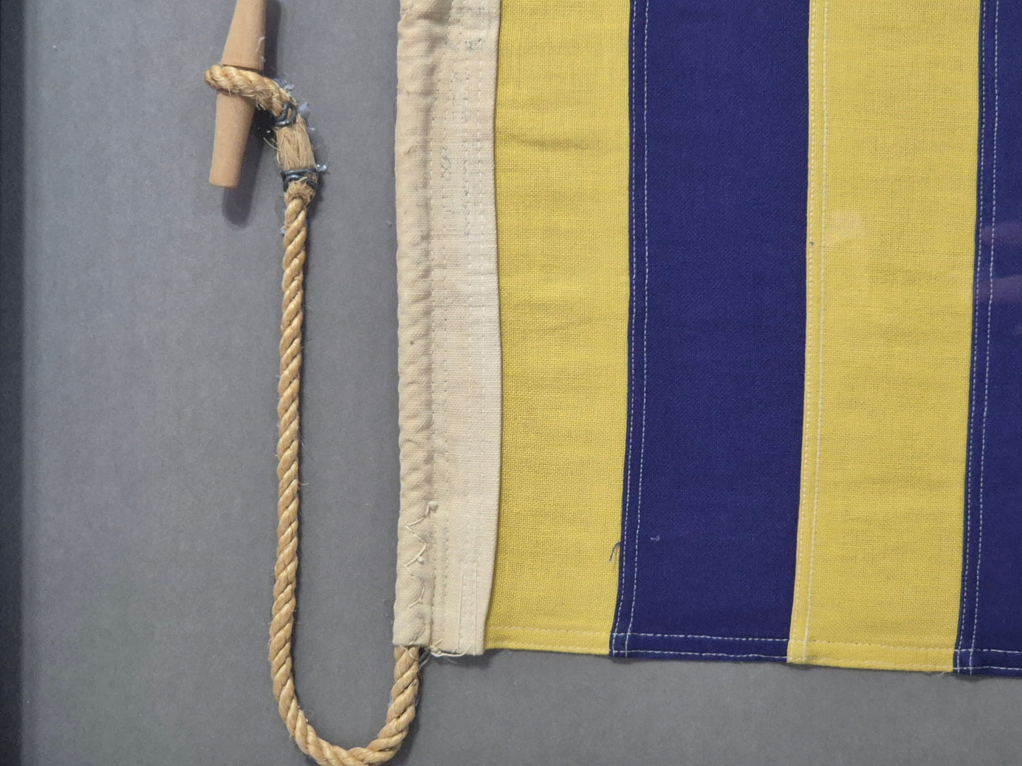 Framed International Code of Signals Delta (D) Linen Flag