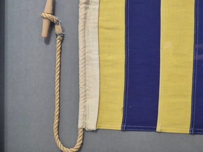 Framed International Code of Signals Delta (D) Linen Flag