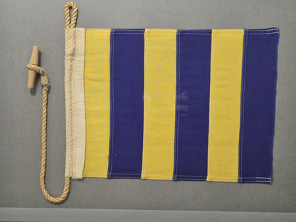 Framed International Code of Signals Delta (D) Linen Flag