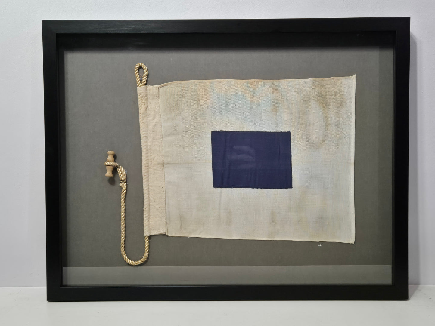 Framed International Code of Signals Sierra (S) Linen Flag
