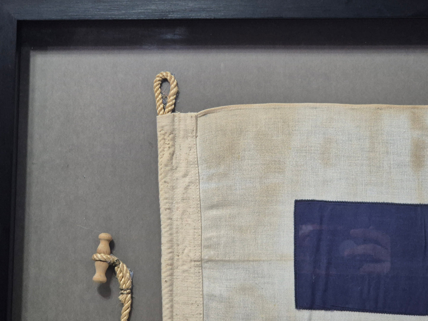 Framed International Code of Signals Sierra (S) Linen Flag